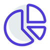 Exploded pie chart icon